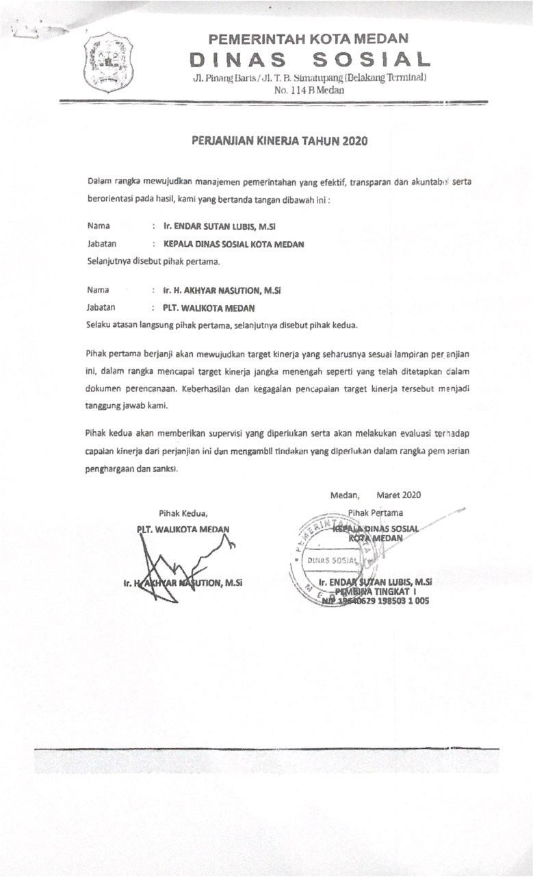 PERJANJIAN KINERJA Dinas Kesehatan Kabupaten Majene